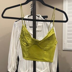 Zara Bright Yellow Strappy Top